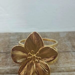 Anillo Flor Acero