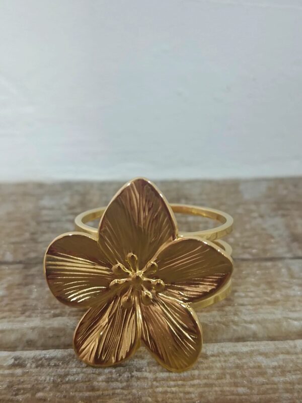 Anillo Flor Acero