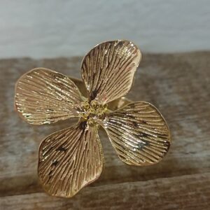 Anillo Flor acero