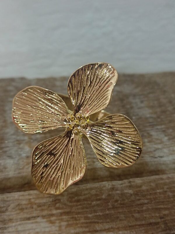 Anillo Flor acero